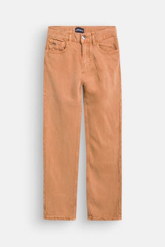 EMPORIO ARMANI Leinenmix-Hose braun