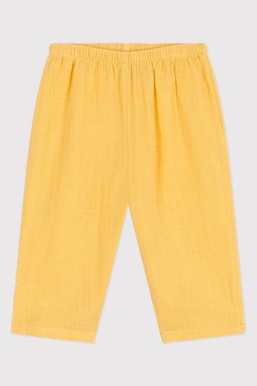 PETIT BATEAU Stoffhose gelb