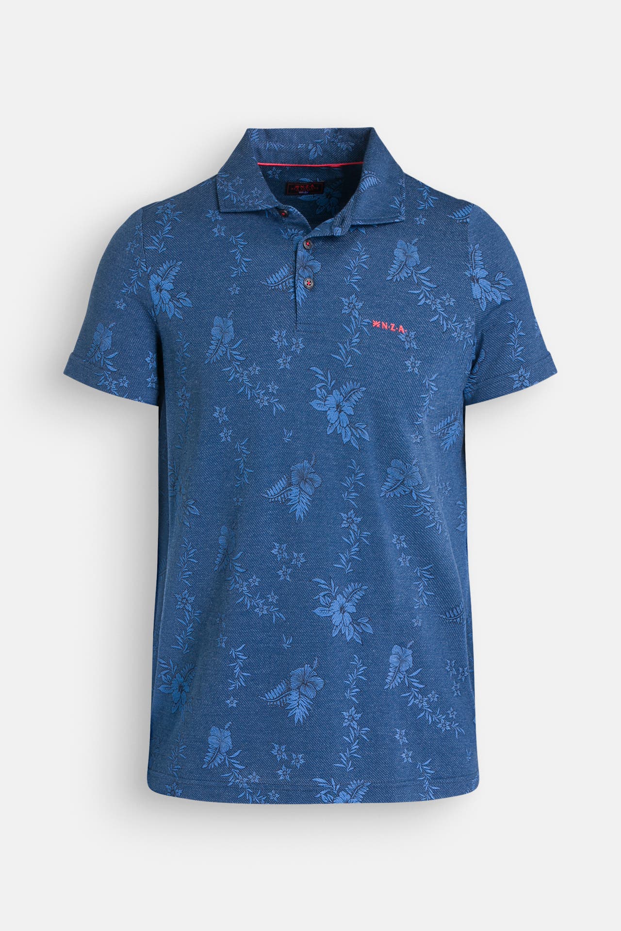 NEW ZEALAND AUCKLAND Polo-Shirt dunkelblau gemustert, Bild 1