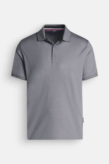 HECHTER Paris Polo-Shirt dunkelgrau meliert