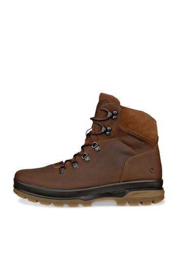 ECCO Schnürstiefel 'Rugged Track' dunkelbraun