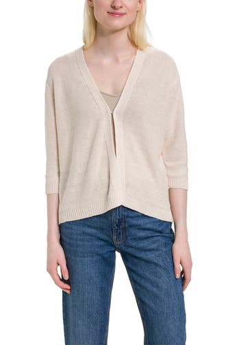 HEMISPHERE Leinen-Strickjacke sand