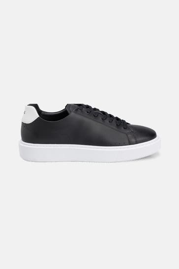 BOSS Leder-Sneaker 'Colyn' schwarz