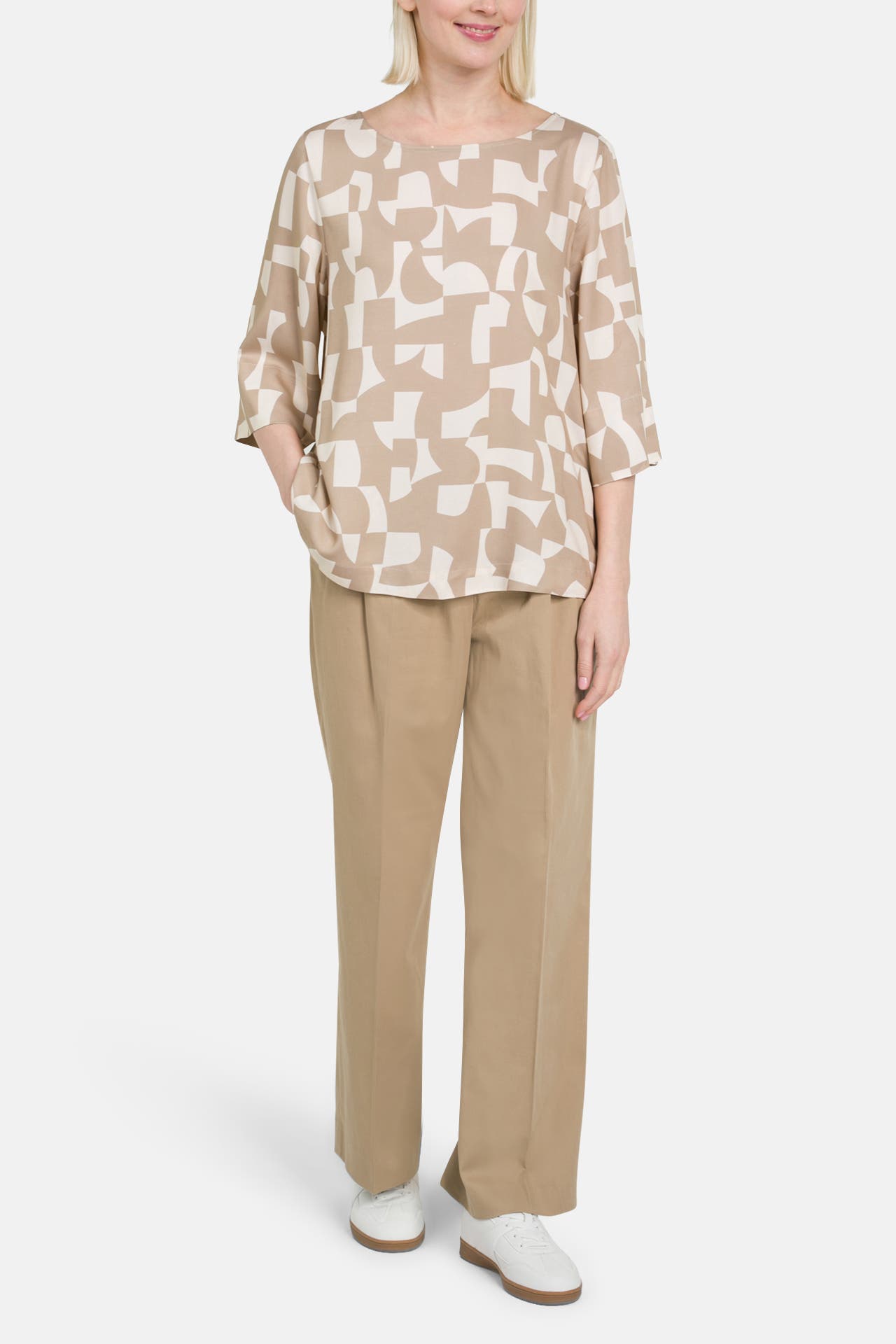 GANT Blusenshirt beige gemustert, Bild 1