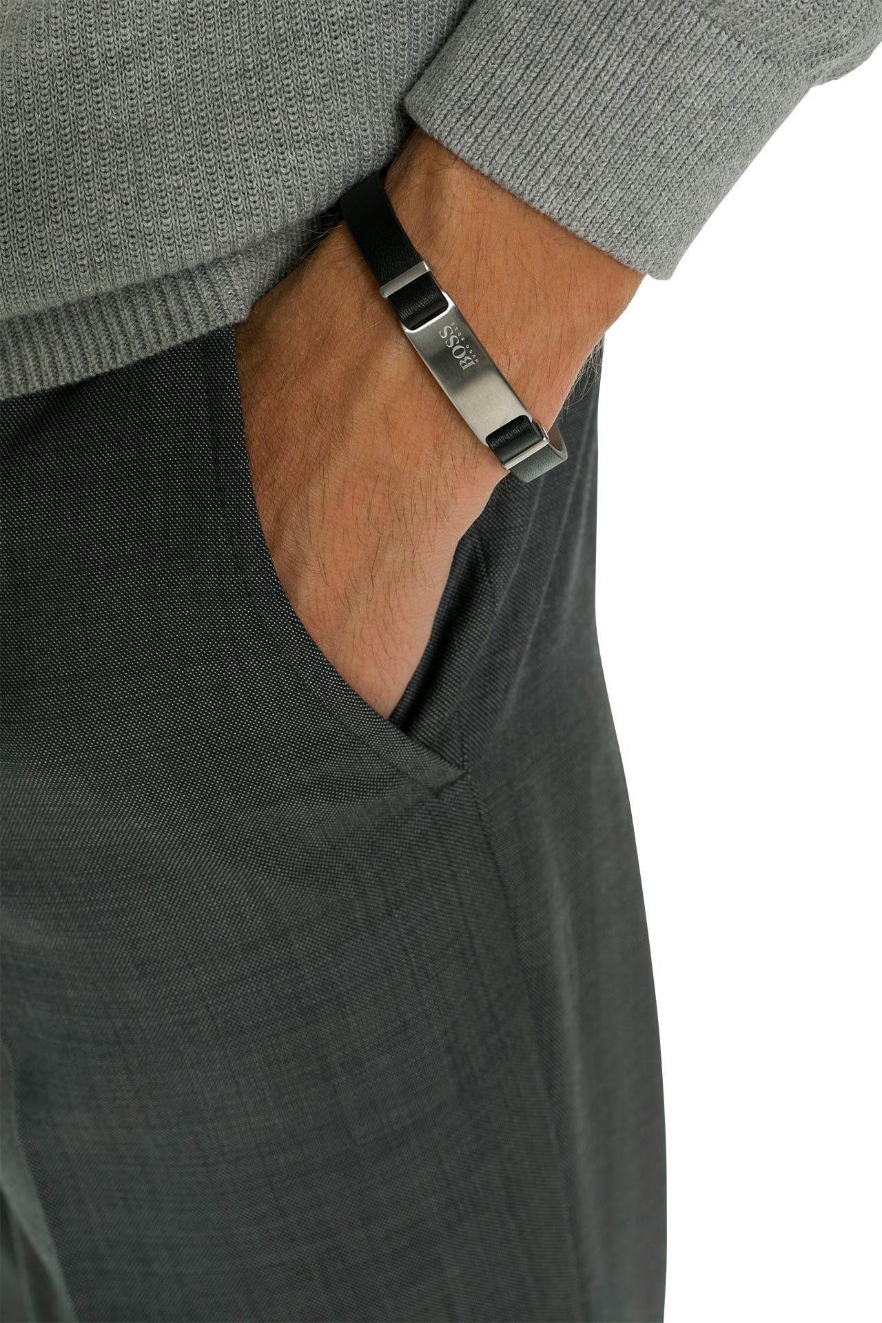 INF Lederarmband Mit Sternen Schwarz Armbänder