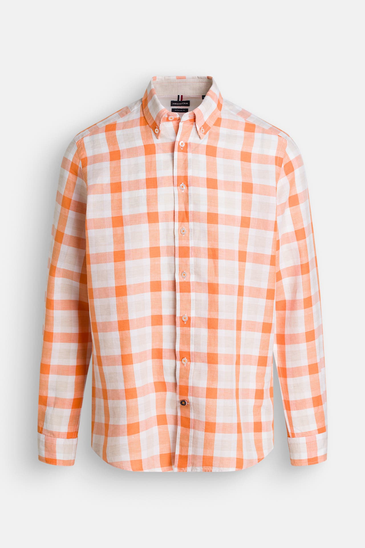 HECHTER Paris Leinenmix-Hemd kariert Regular Fit, Bild 1
