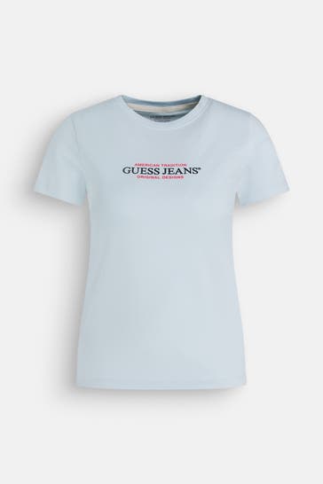 GUESS T-Shirt hellblau