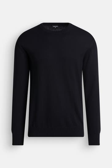 STRELLSON Feinstrick-Pullover 'Aiden' nachtblau