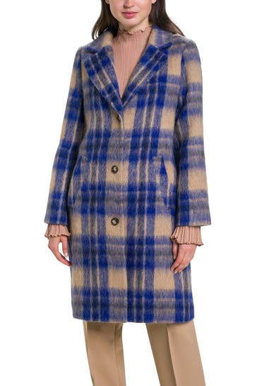 OUI Wollmix-Mantel kariert