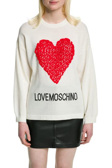 LOVE MOSCHINO Strickpullover ecru