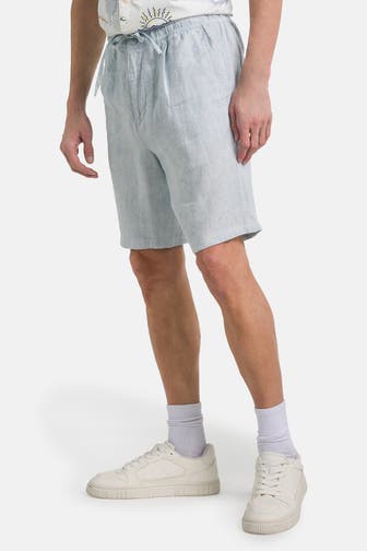 KNOWLEDGE COTTON APPAREL Leinenshorts 'Fig' hellblau
