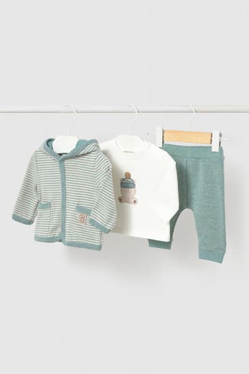 MAYORAL Set: Longsleeve, Strickjacke und Strickhose
