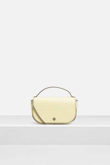 TORY BURCH - Umhängetasche 'Emerson' hellgelb