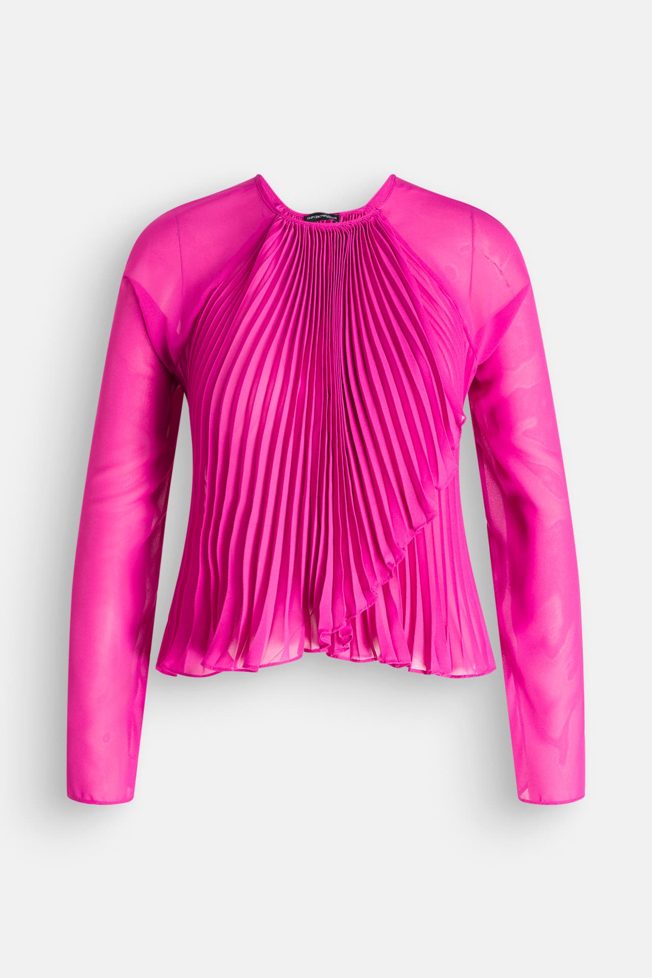 EMPORIO ARMANI Plissee-Blusenshirt pink, Bild 1