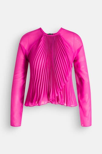 EMPORIO ARMANI Plissee-Blusenshirt pink
