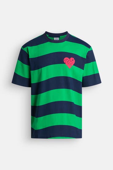GUESS - T-Shirt 'Balvin' gestreift