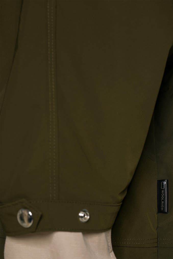 Woolrich Jacket with Removable Fur Khaki - Women's