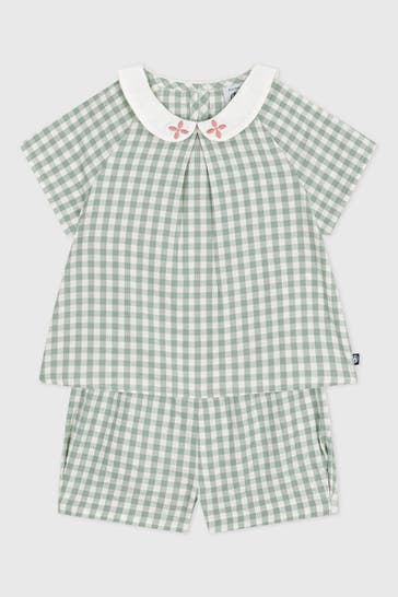 PETIT BATEAU Set: T-Shirt und Shorts kariert