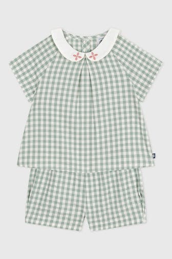 PETIT BATEAU Set: T-Shirt und Shorts kariert