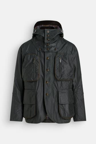 BARBOUR Wachsjacke 'Outland' flaschengrün