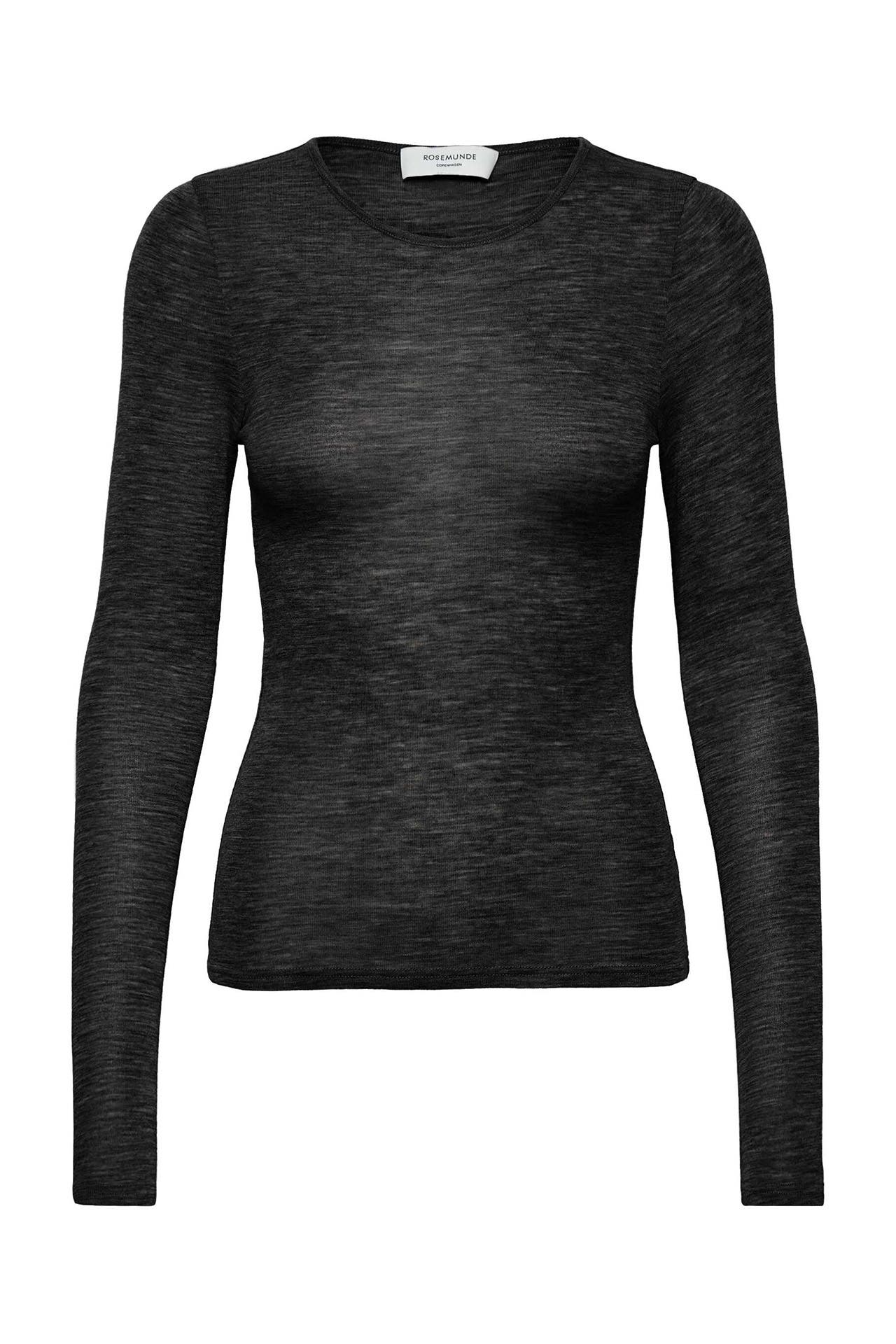 ROSEMUNDE Wollmix-Longsleeve schwarz, Bild 1