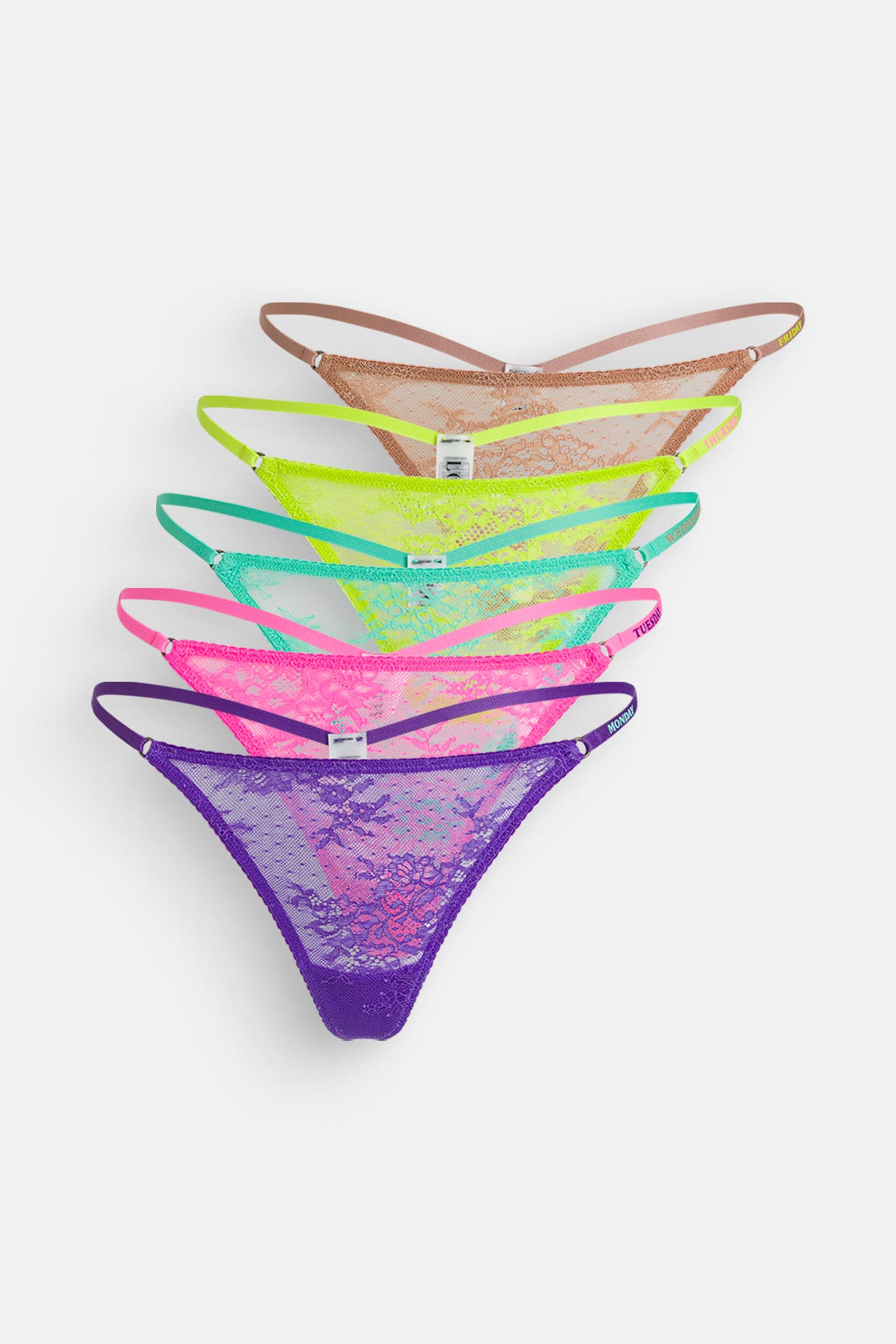 LOVE STORIES 5er-Pack Strings 'Weekday Spice' mehrfarbig, Bild 1