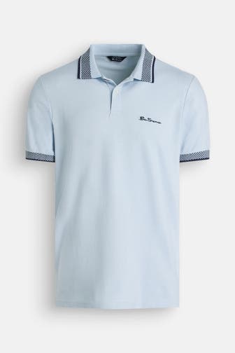BEN SHERMAN Polo-Shirt hellblau
