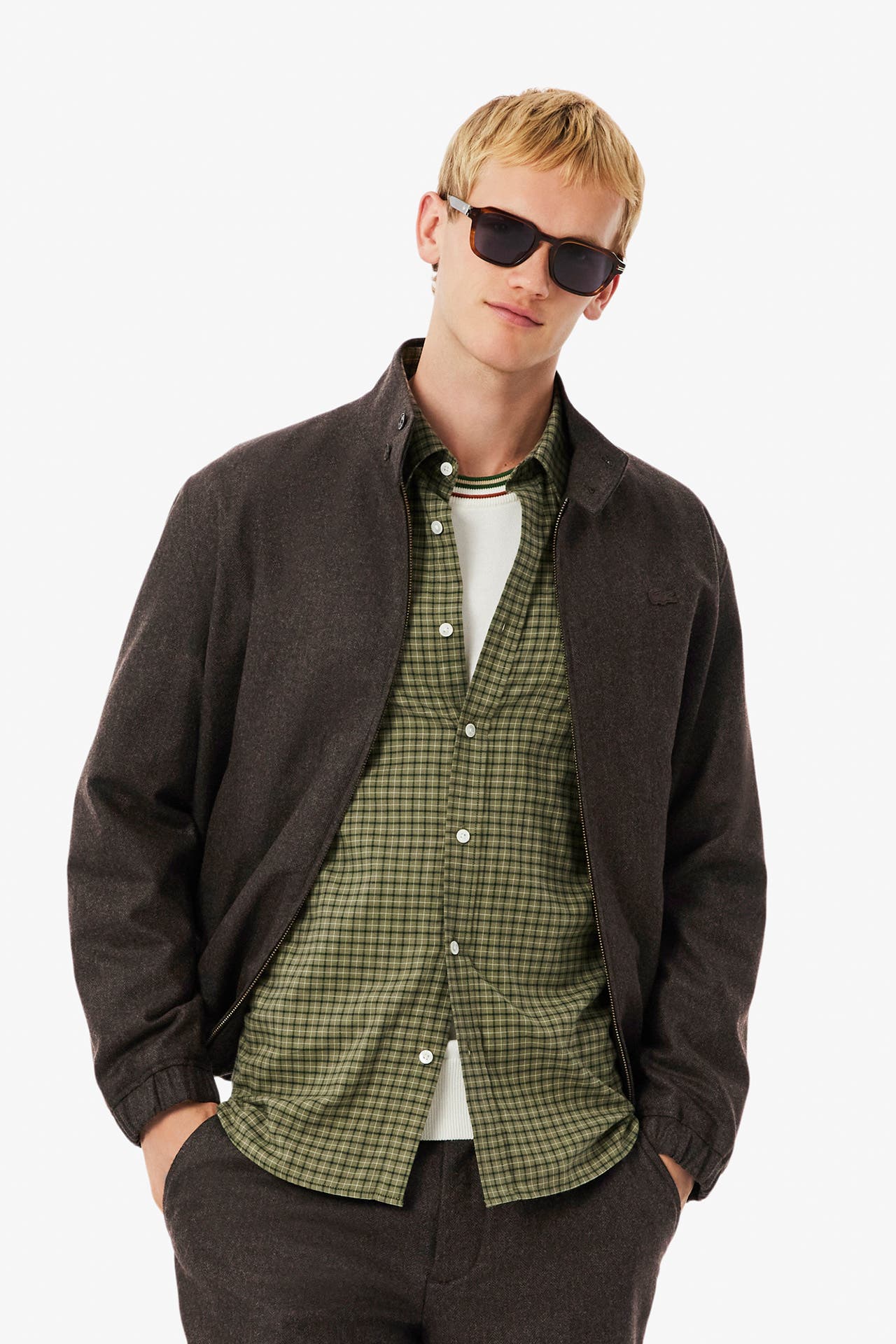 LACOSTE Wollmix-Blouson dunkelbraun, Bild 1