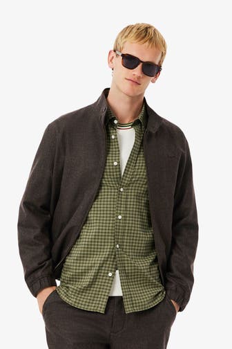 LACOSTE Wollmix-Blouson dunkelbraun