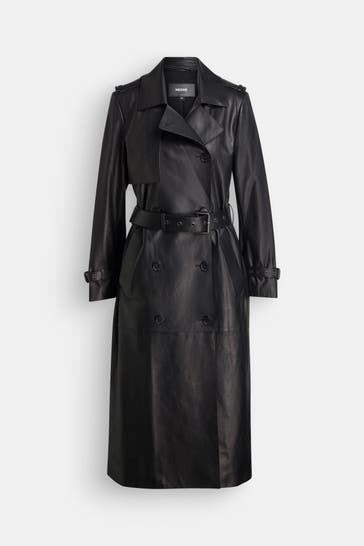 MACKAGE Ledermantel schwarz