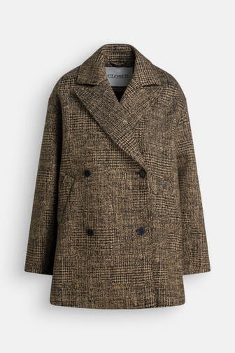 CLOSED Kurzmantel braun gemustert