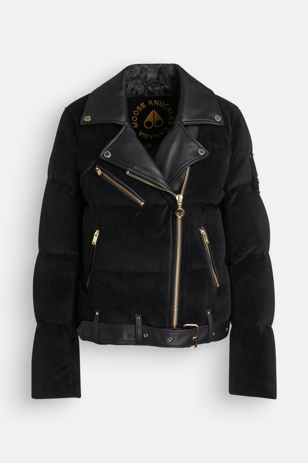 MOOSE KNUCKLES Daunen-Lederjacke 'Lorimer' schwarz, Bild 1