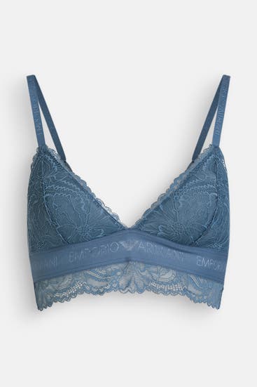 EMPORIO ARMANI - Spitzen-BH graublau