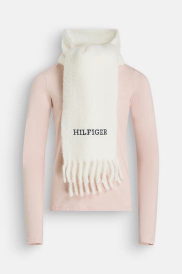 TOMMY HILFIGER Wollmix-Schal ecru