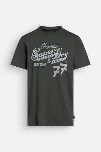 SUPERDRY T-Shirt tannengrün