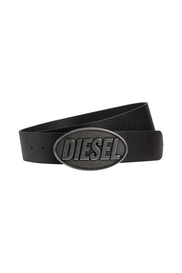 DIESEL Ledergürtel schwarz