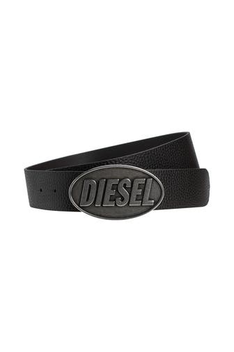 DIESEL Ledergürtel schwarz