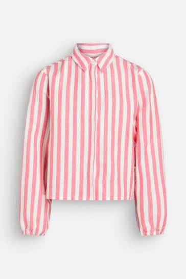 MARC O'POLO Leinenmix-Bluse mehrfarbig