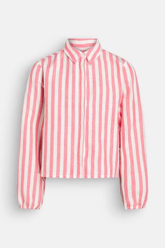 MARC O'POLO Leinenmix-Bluse mehrfarbig