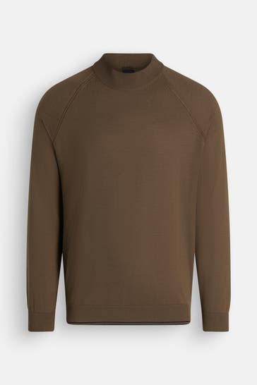 BOSS Wollstrickpullover 'Perfino' khaki