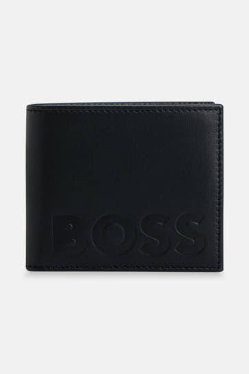 BOSS Ledergeldbörse schwarz