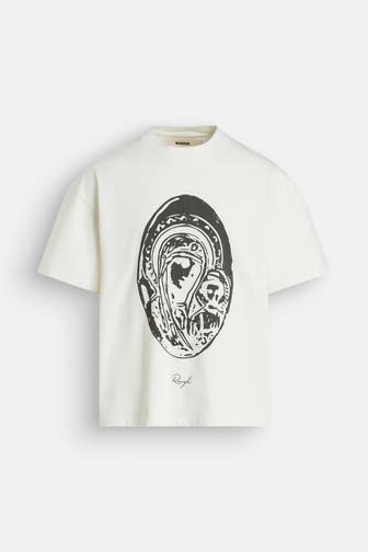 ROUGH. T-Shirt 'Faded Maria' ecru