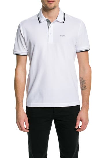 BOSS GREEN Polo-Shirt 'Paddy' weiß