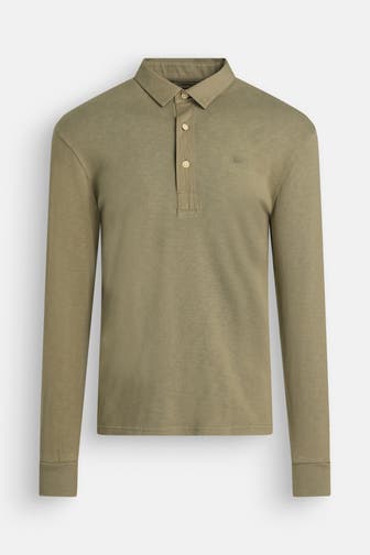 SUPERDRY Langarm-Polo oliv