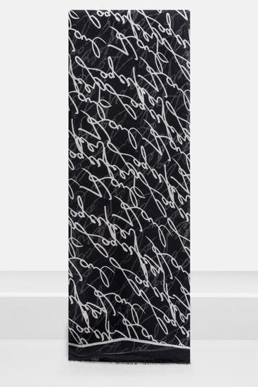KARL LAGERFELD - Tuch 'Style' schwarz gemustert