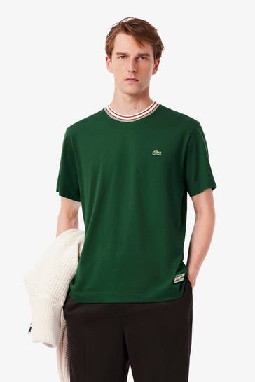 LACOSTE T-Shirt tannengrün