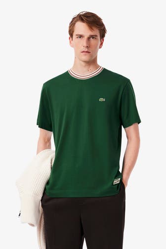 LACOSTE T-Shirt tannengrün