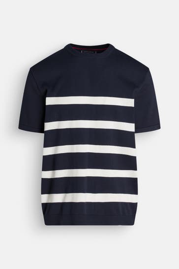 TOMMY HILFIGER Strick-Shirt gemustert