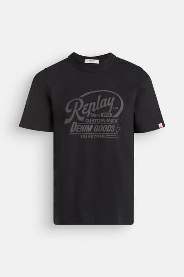 REPLAY T-Shirt schwarz