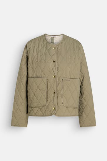BARBOUR Light-Steppjacke 'Monroe' graugrün